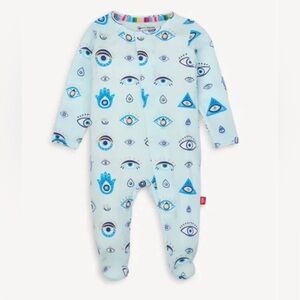 Magnetic Me Blue Eye and Hand Patterned Footie